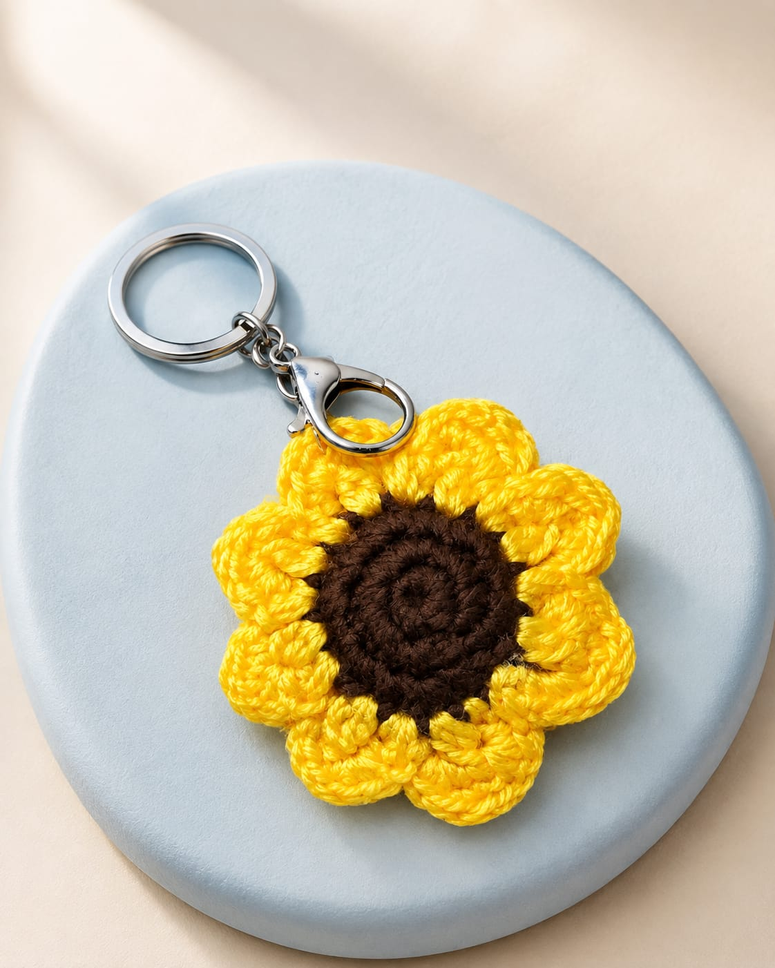 Llavero girasol tejido a mano de Art_Elle